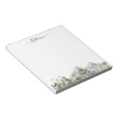 Bloc-note Forêt de pins verts à l'aquarelle (Incliné)