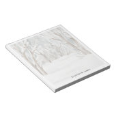 Bloc-note Forêt d'hiver rustique personnalisée (Incliné)