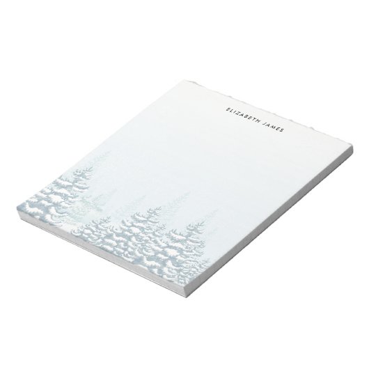 Bloc-note Forêt d'hiver rustique personnalisée (Tourné)