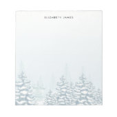 Bloc-note Forêt d'hiver rustique personnalisée (Devant)