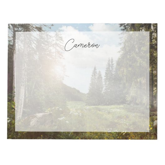 Bloc-note Forêt | Sun Peeking Thru (Devant)