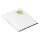 Bloc-note Forget-Me-Nots and Message on Vibrant Floral Motif (Incliné)
