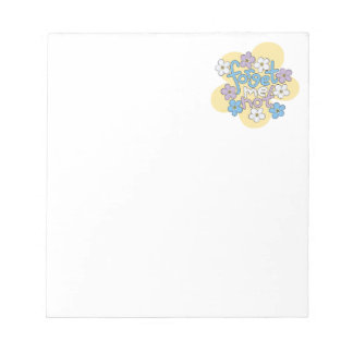 Bloc-note Forget-Me-Nots and Message on Vibrant Floral Motif