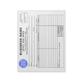 Bloc-note Form Business Quotation Invoice Sales Receipt (Tourné)