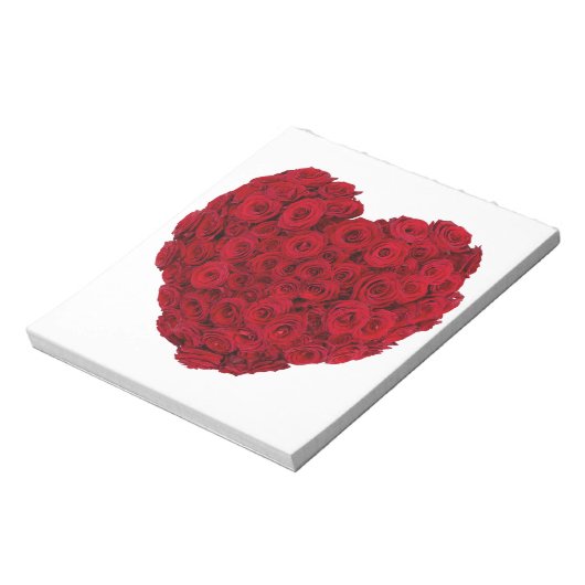 Bloc-note Forme cardiaque rose (Tourné)