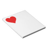 Bloc-note Forme de cœur rouge amour classique minimalisme (Incliné)