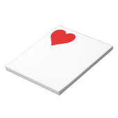 Bloc-note Forme de cœur rouge amour classique minimalisme (Tourné)