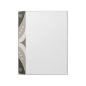 Bloc-note Formes circulaires rétro beige et marron (Tourné)