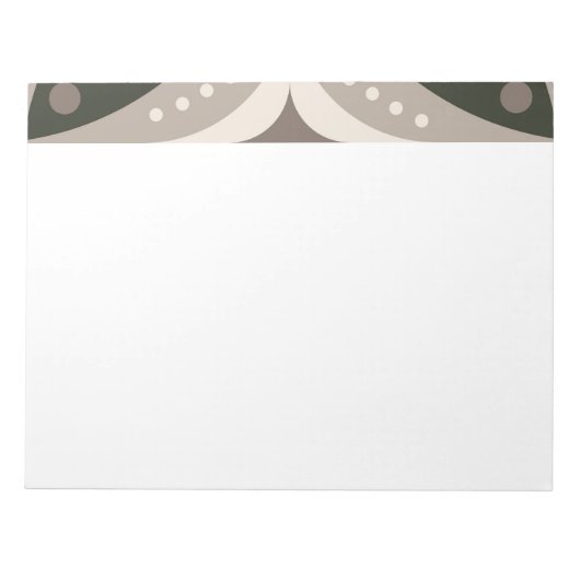 Bloc-note Formes circulaires rétro beige et marron (Devant)