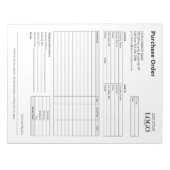 Bloc-note Formulaire de commande achat | Logo modifiable pou (Devant)
