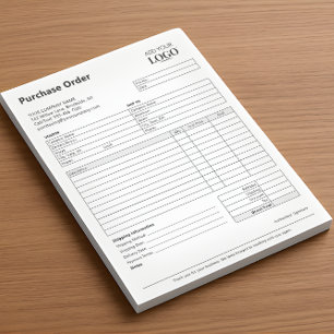 Bloc-note Formulaire de commande achat Logo modifiable pou