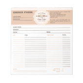 Bloc-note Formulaire de commande de boulangerie (Devant)