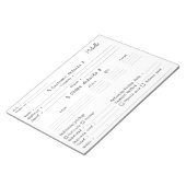 Bloc-note Formulaire de commande de boulangerie de cupcakes (Incliné)