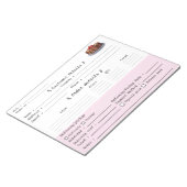 Bloc-note Formulaire de commande de boulangerie de gâteaux p (Incliné)
