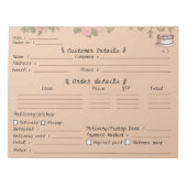 Bloc-note Formulaire de commande de boulangerie de gâteaux p (Devant)