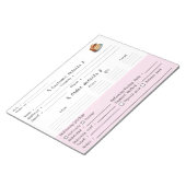 Bloc-note Formulaire de commande de boulangerie de pâtisseri (Incliné)