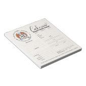 Bloc-note Formulaire de commande de boulangerie pâtisserie c (Incliné)