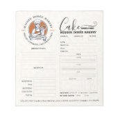 Bloc-note Formulaire de commande de boulangerie pâtisserie c (Devant)