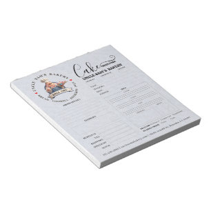 Bloc-note Formulaire de commande de boulangerie pâtisserie c
