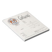 Bloc-note Formulaire de commande de boulangerie pâtisserie c (Incliné)