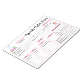 Bloc-note Formulaire de commande de cupcakes Roses à l'aide  (Incliné)