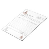 Bloc-note Formulaire de commande de facture de boulangerie d (Incliné)
