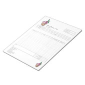 Bloc-note Formulaire de commande de facture de boulangerie d (Incliné)