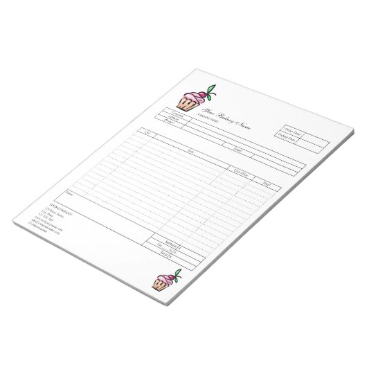 Bloc-note Formulaire de commande de facture de boulangerie d (Incliné)