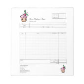 Bloc-note Formulaire de commande de facture de papeterie pou (Devant)