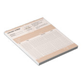 Bloc-note Formulaire de commande de gâteau de pâtisserie de (Incliné)