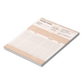 Bloc-note Formulaire de commande de gâteau de pâtisserie de (Tourné)