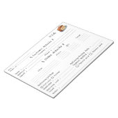 Bloc-note Formulaire de commande de pâtisserie de boulangeri (Incliné)