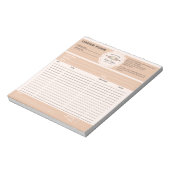 Bloc-note Formulaire de commande de pâtisserie de boulangeri (Tourné)