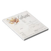 Bloc-note Formulaire de commande de pâtissier de boulangerie (Incliné)