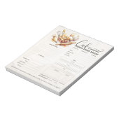 Bloc-note Formulaire de commande de pâtissier de boulangerie (Tourné)