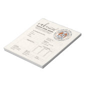 Bloc-note Formulaire de commande de pâtissier de boulangerie (Tourné)