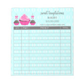 Bloc-note Formulaire de commande de réception de gâteaux et  (Devant)