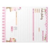 Bloc-note Formulaire de commande de thème de boulangerie de  (Devant)