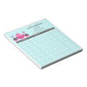 Bloc-note Formulaire de commande et reçu Aqua pour Cake Pops (Incliné)