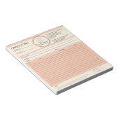 Bloc-note Formulaire de commande Logo personnalisé (Incliné)