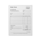 Bloc-note Formulaire de commande | Modèle modifiable pour pe (Tourné)