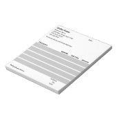 Bloc-note Formulaire de commande noir blanc clair (Tourné)