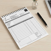 Bloc-note Formulaire de commande personnalisable Facture ave