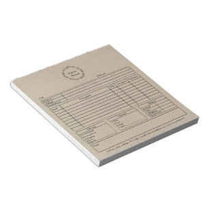 Bloc-note Formulaire de commande rustique