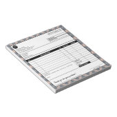 Bloc-note Formulaire de facture commerciale frontière simple (Incliné)