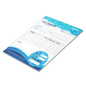 Bloc-note Formulaire de facture de services de piscine (Incliné)