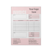 Bloc-note Formulaire de facture Demande de devis d'entrepris (Tourné)