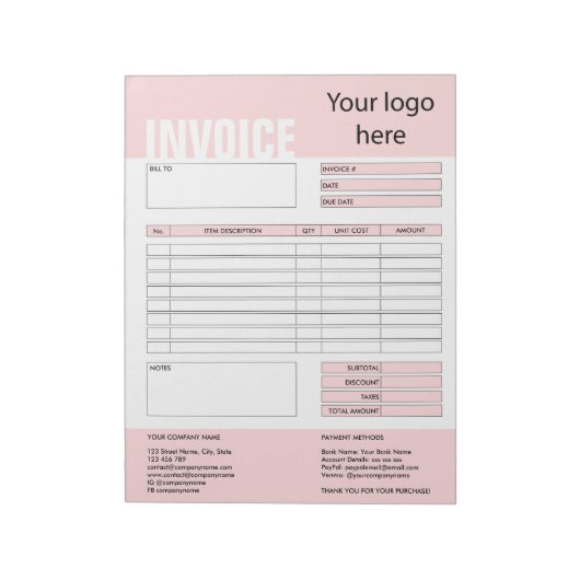 Bloc-note Formulaire de facture Demande de devis d'entrepris (Tourné)