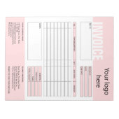 Bloc-note Formulaire de facture Demande de devis d'entrepris (Devant)