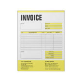 Bloc-note Formulaire de facture devis d'entreprise Ajouter u (Tourné)